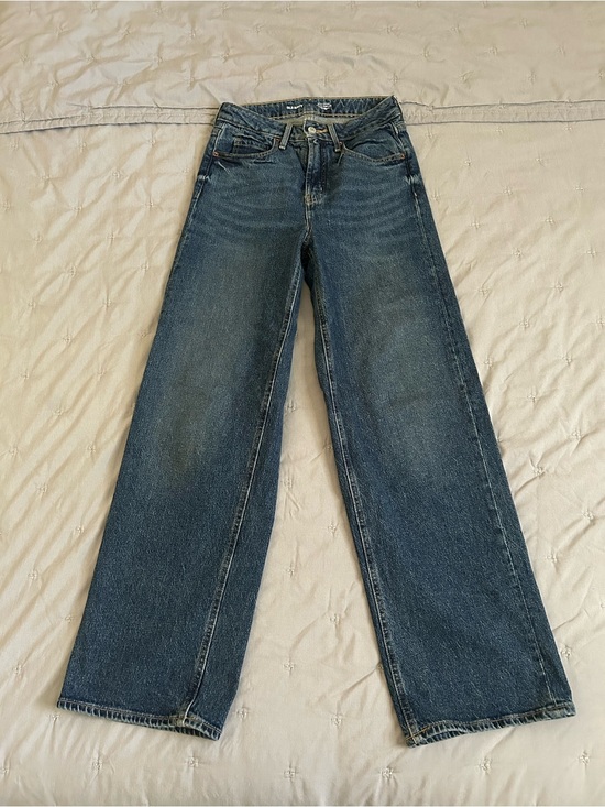 Old Navy Pants - Old Navy Extra High-Rise Sky-Hi Wide Leg Jeans - Dark Blue
